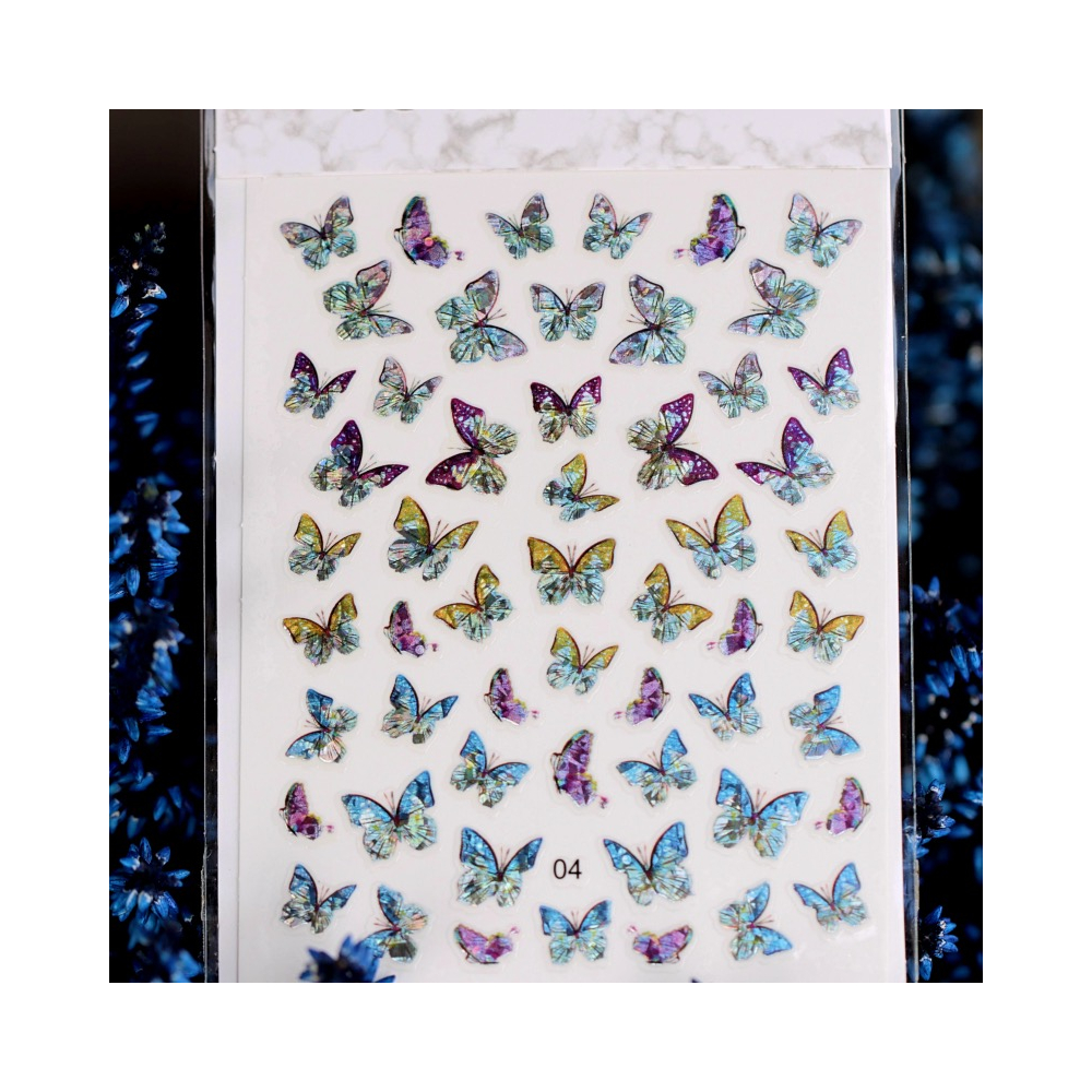 Körömmatrica Butterfly 3D